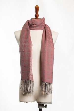 Rosewood Houndstooth Elegance Scarf