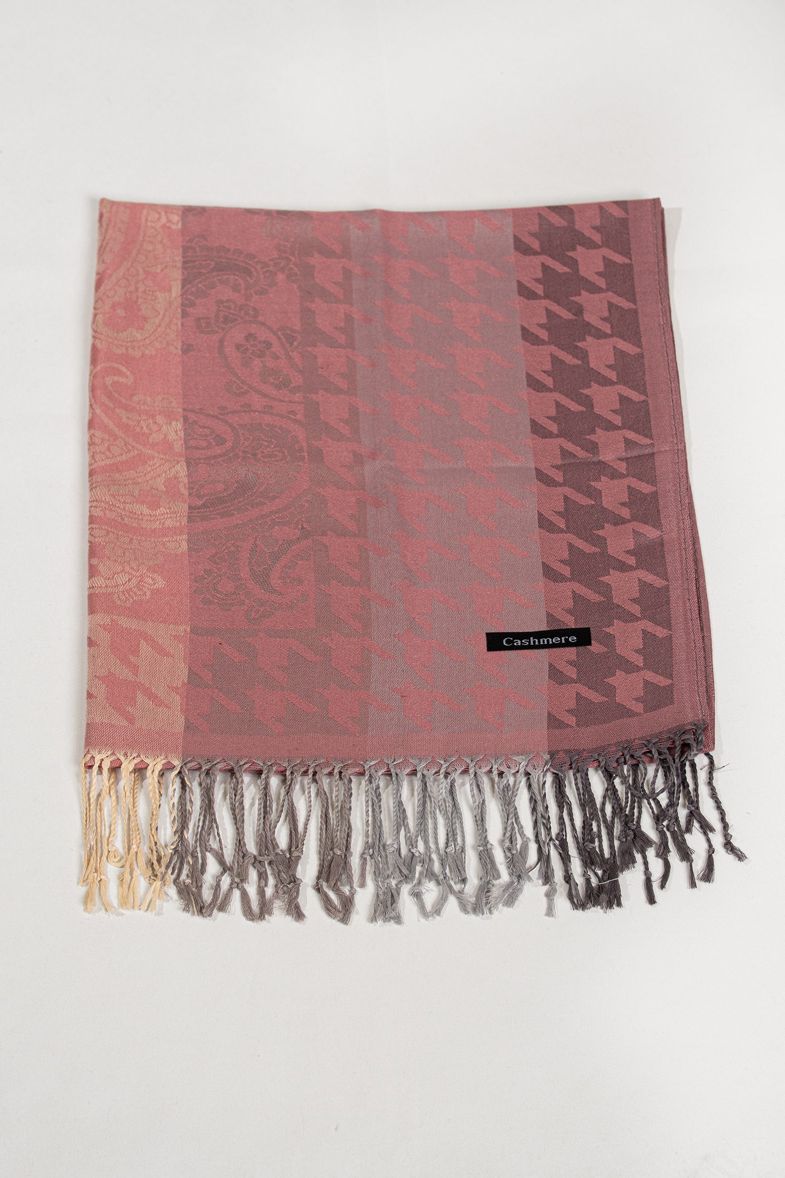 Rosewood Houndstooth Elegance Scarf - Image 2