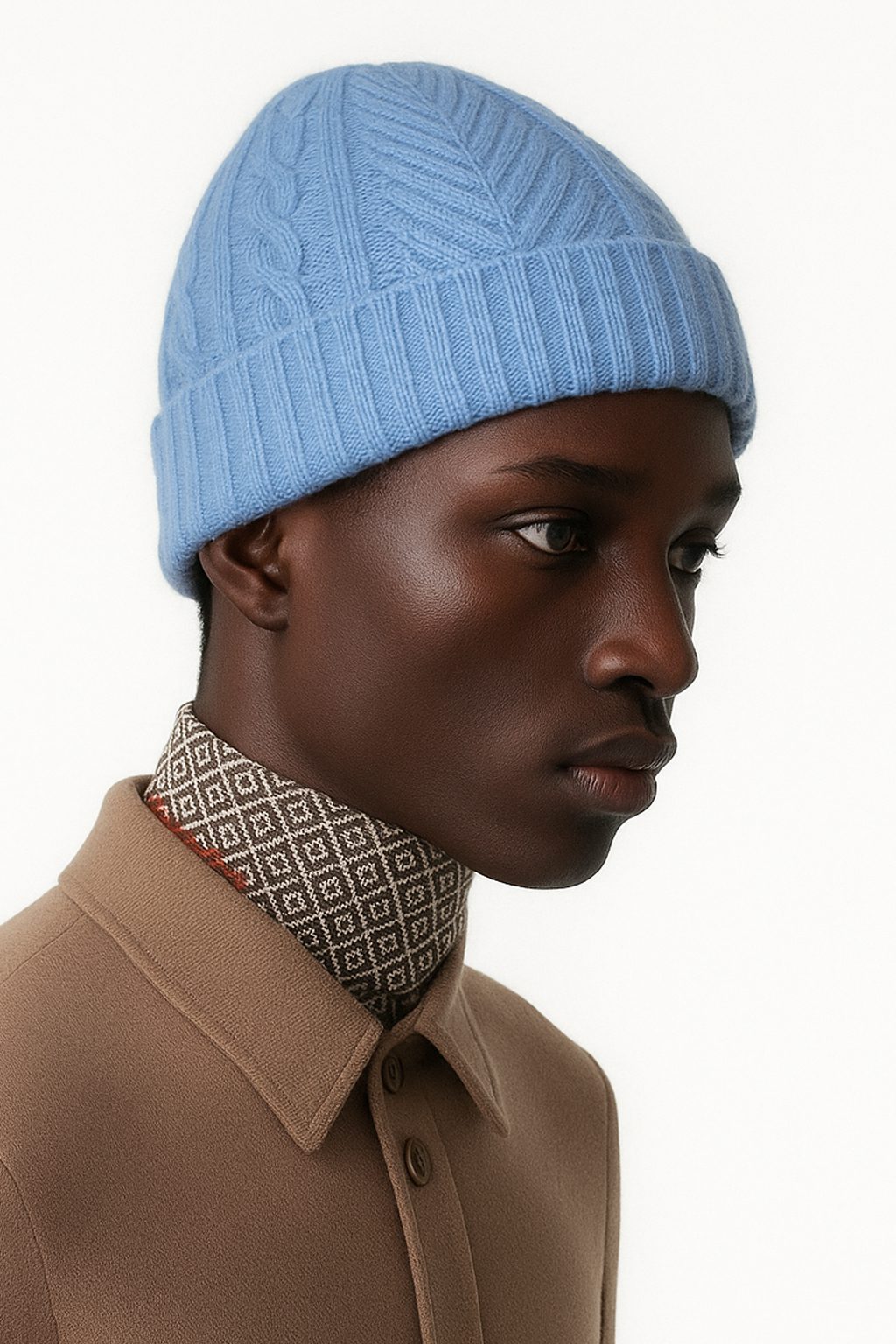 Soft Blue Knit Beanie