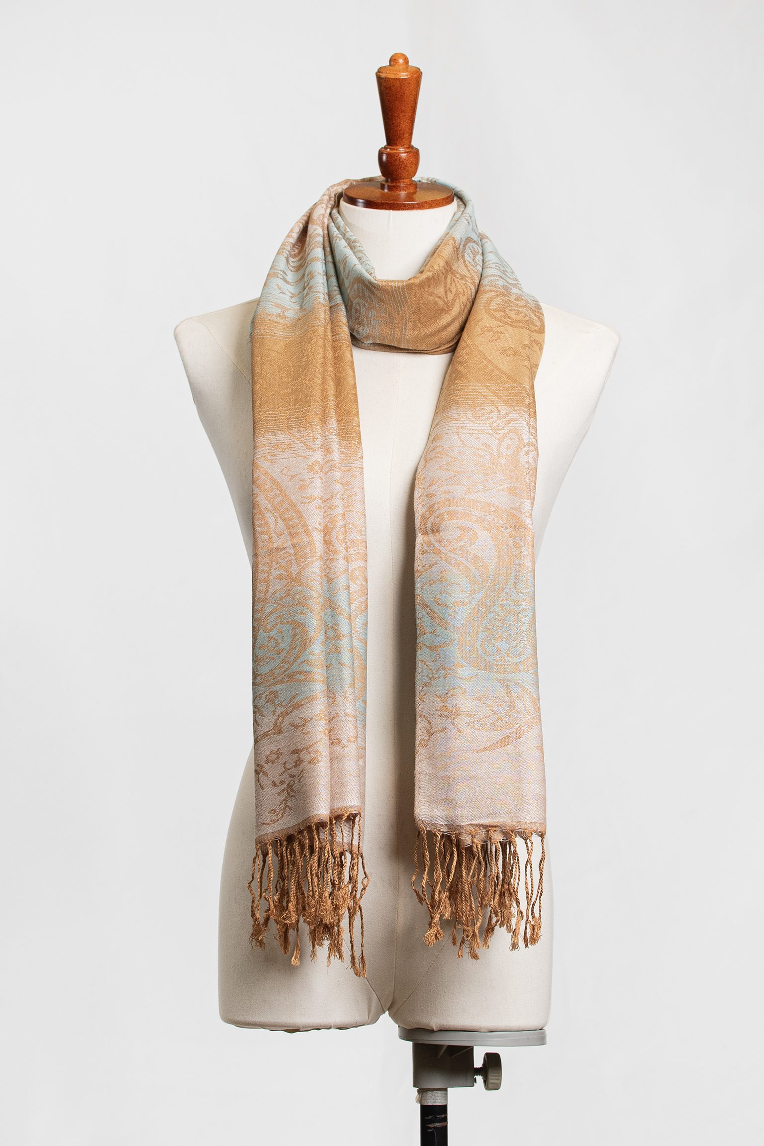Golden Breeze Paisley Scarf