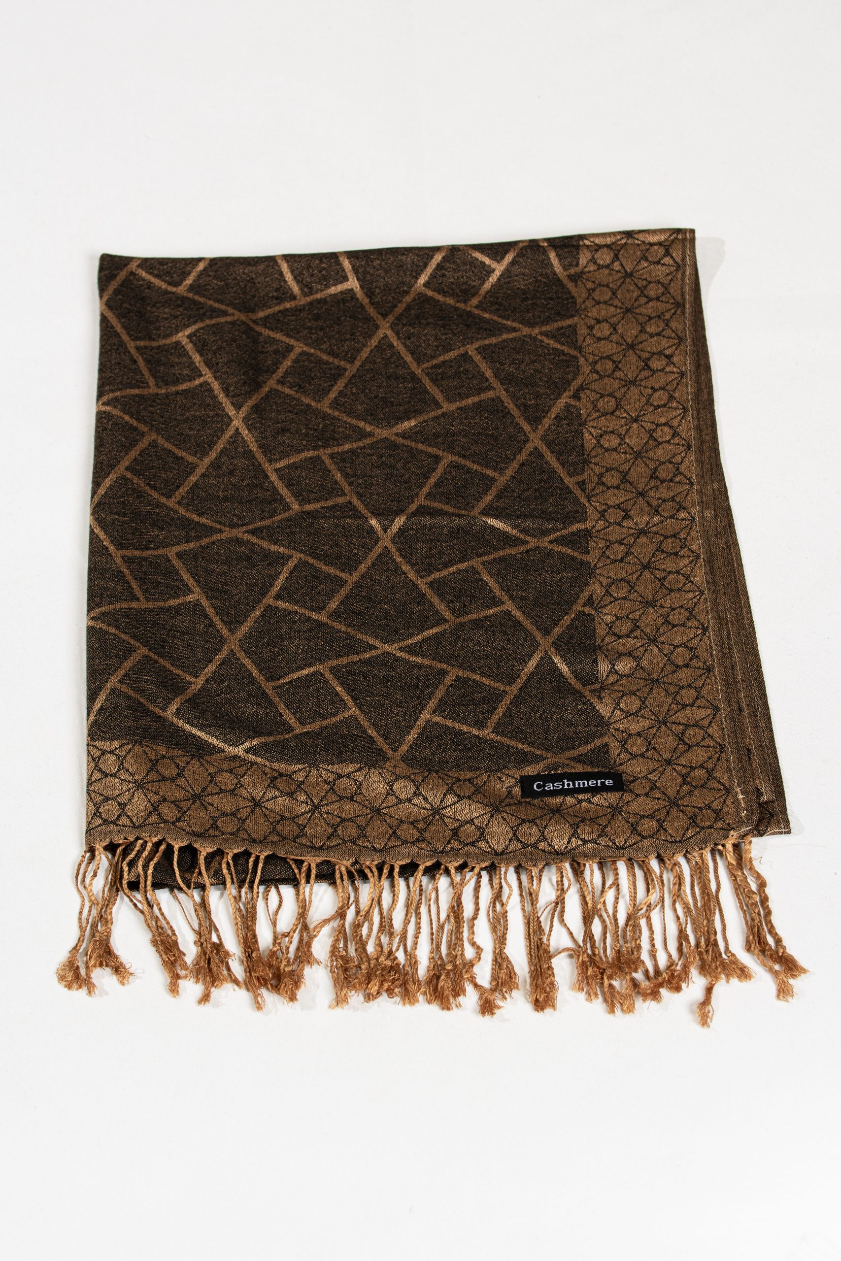 Bronze Mosaic Woven Scarf - Image 2