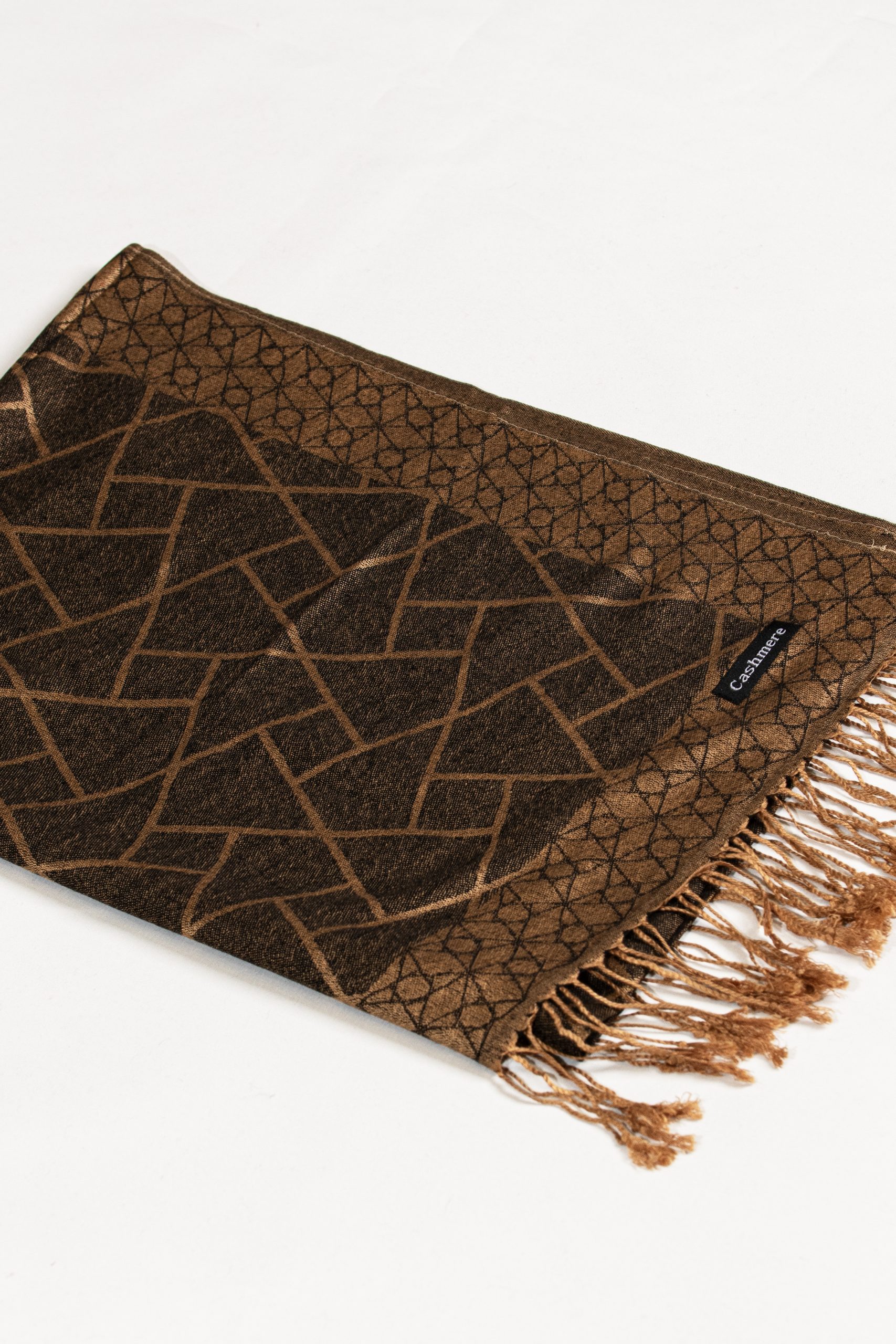 Bronze Mosaic Woven Scarf - Image 3