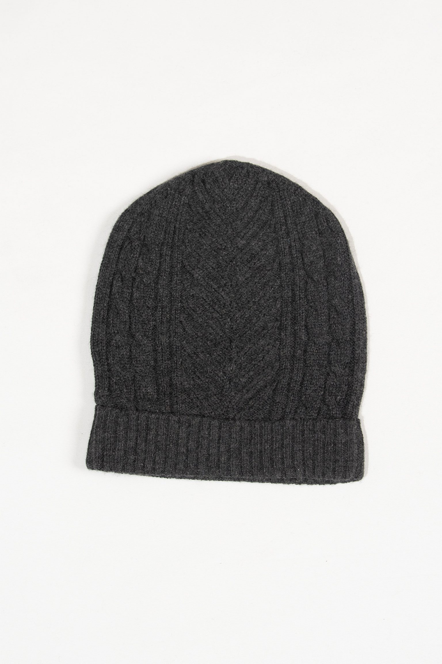 Dark Gray Cable-Knit Beanie - Image 2