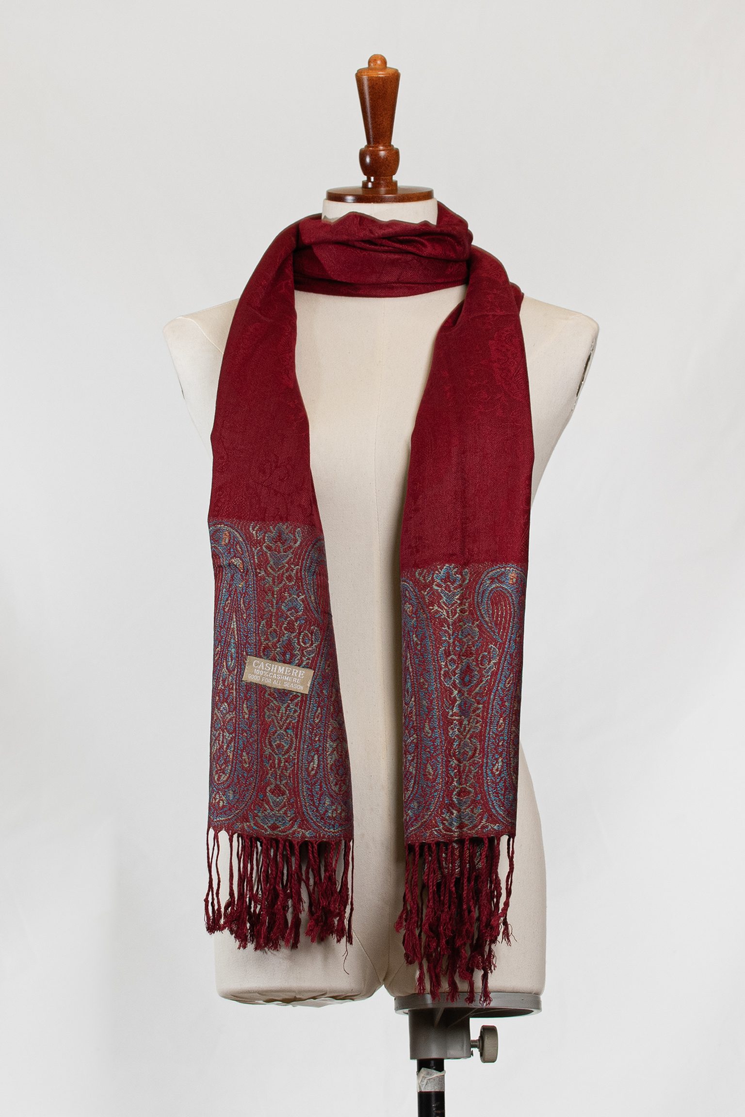 Crimson Royale Paisley Scarf
