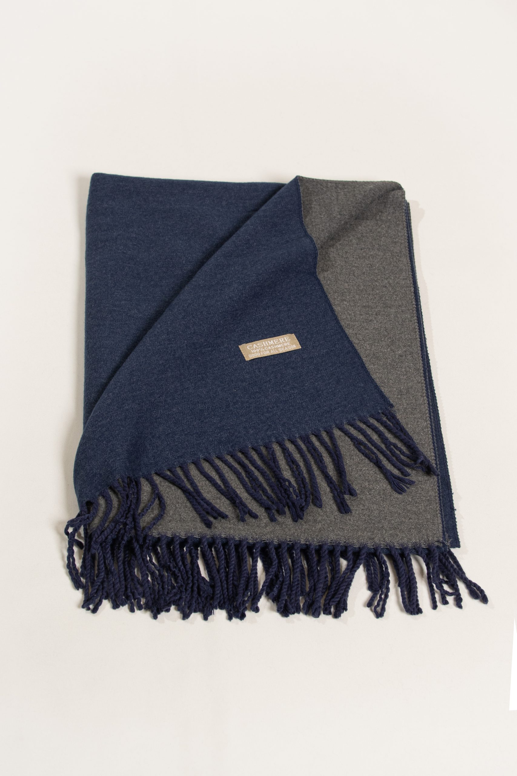 Midnight Steel Two-Tone Premium Winter Scarf - Image 2