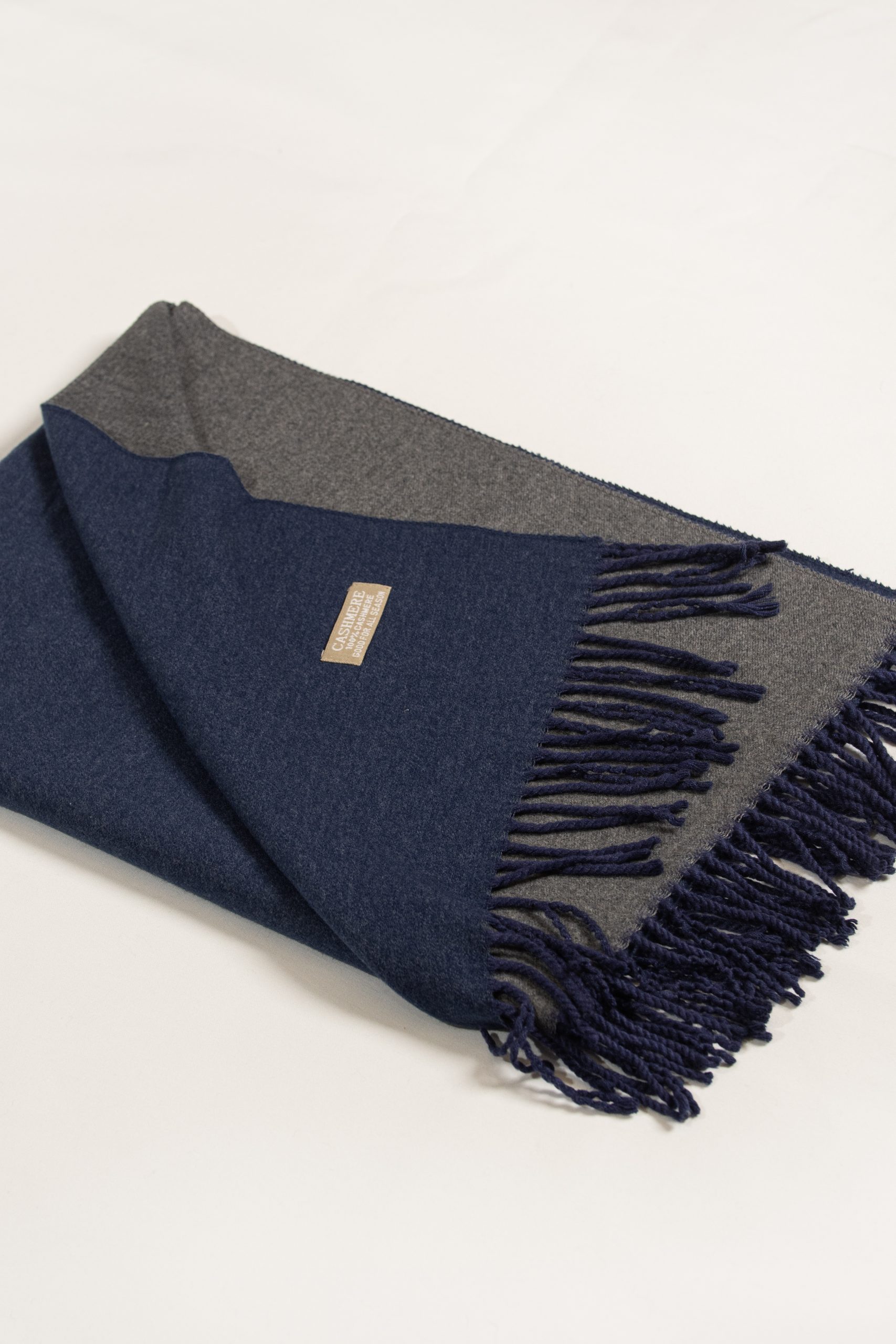 Midnight Steel Two-Tone Premium Winter Scarf - Image 3