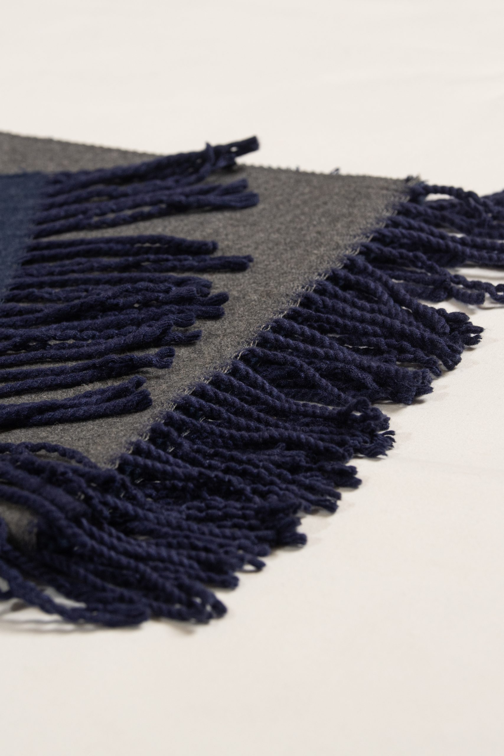 Midnight Steel Two-Tone Premium Winter Scarf - Image 4