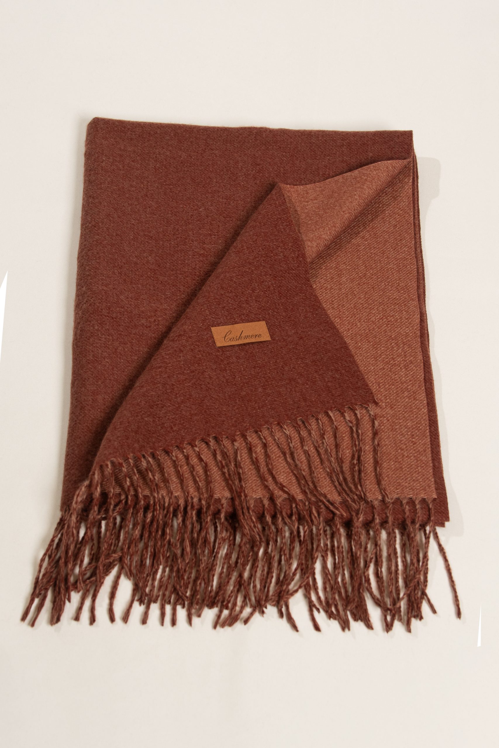 Rust Maple Two-Tone Cashmere-Feel Scarf - Image 2