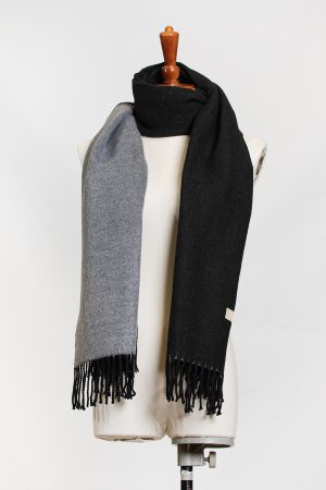 Shadow Frost Two-Tone Cashmere-Feel Scarf