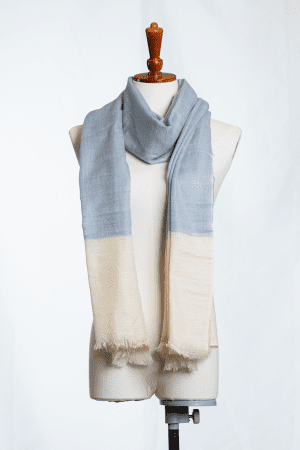 Sky Mist & Ivory Lightweight Ombre Scarf