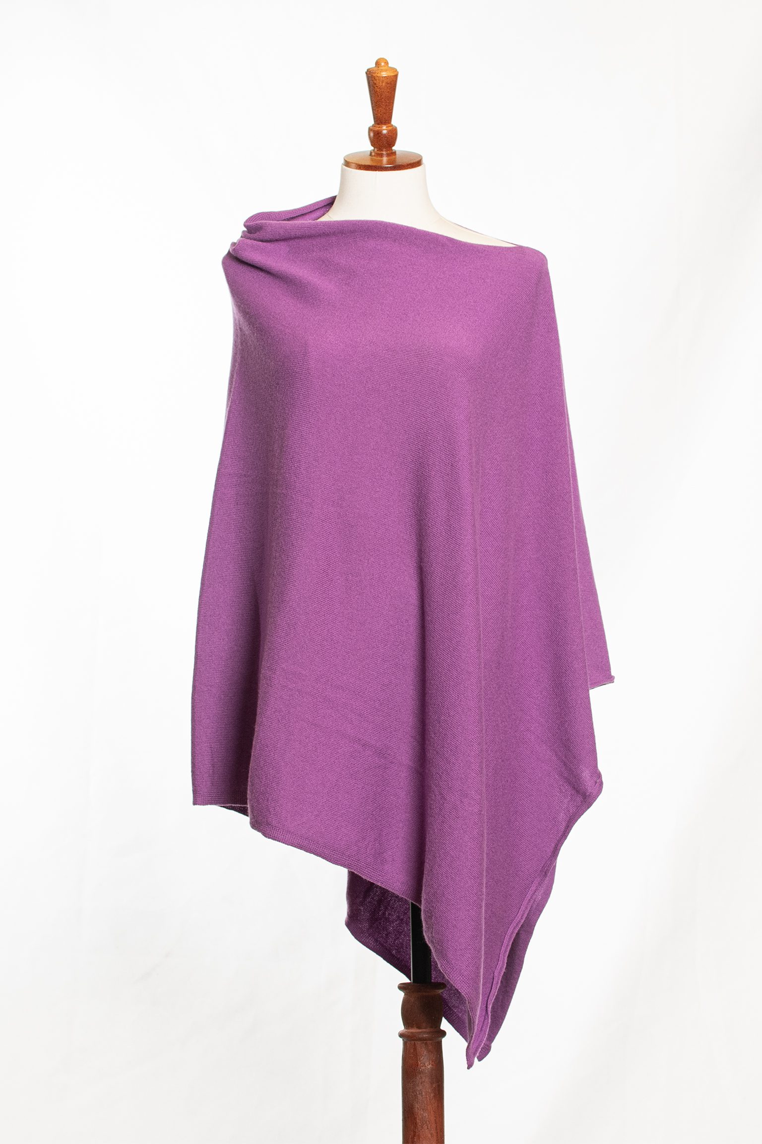 Royal Orchid Cashmere-Blend Poncho