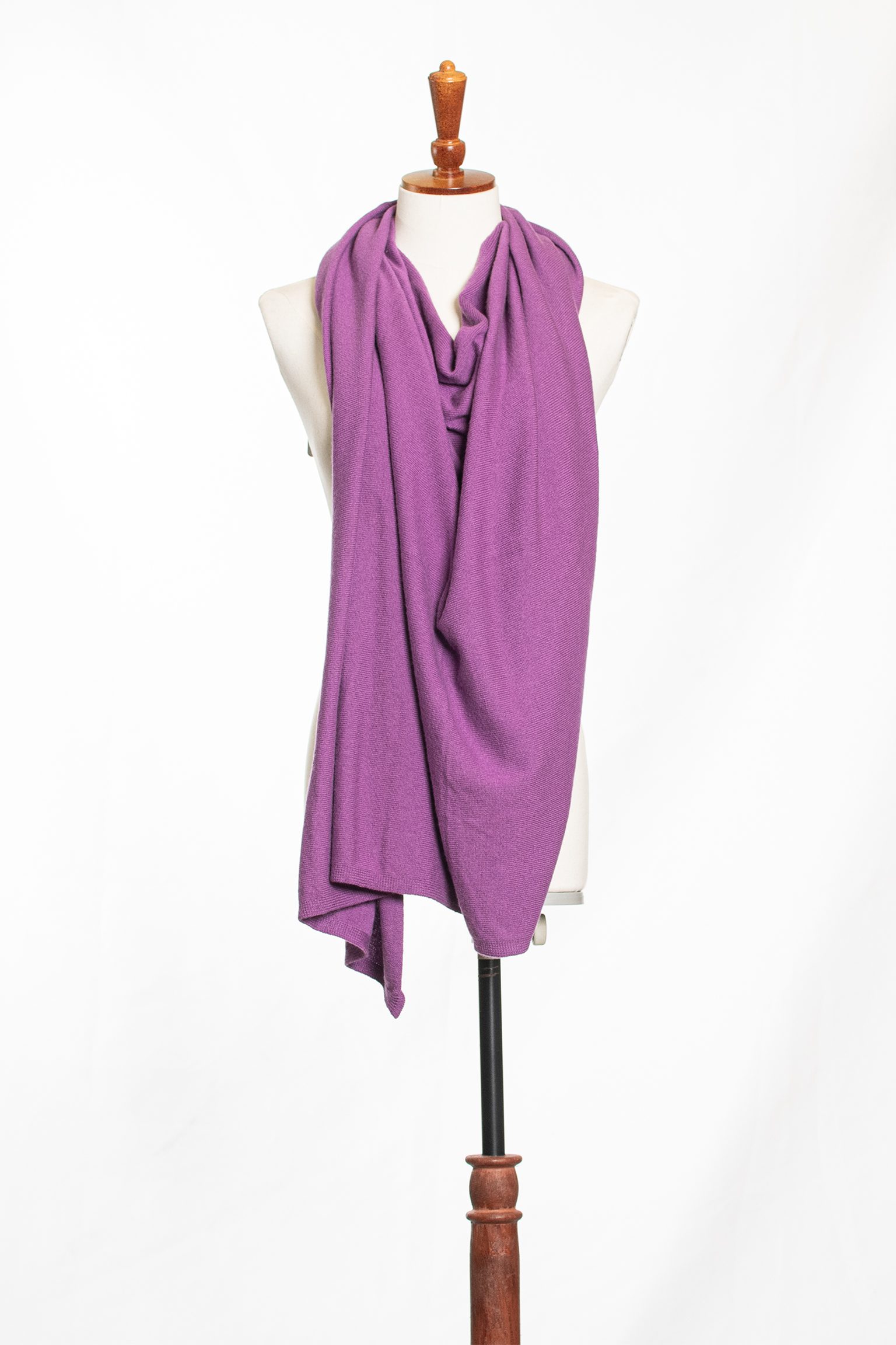 Royal Orchid Cashmere-Blend Poncho - Image 2