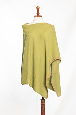 Olive Blossom Edge-Stitch Poncho