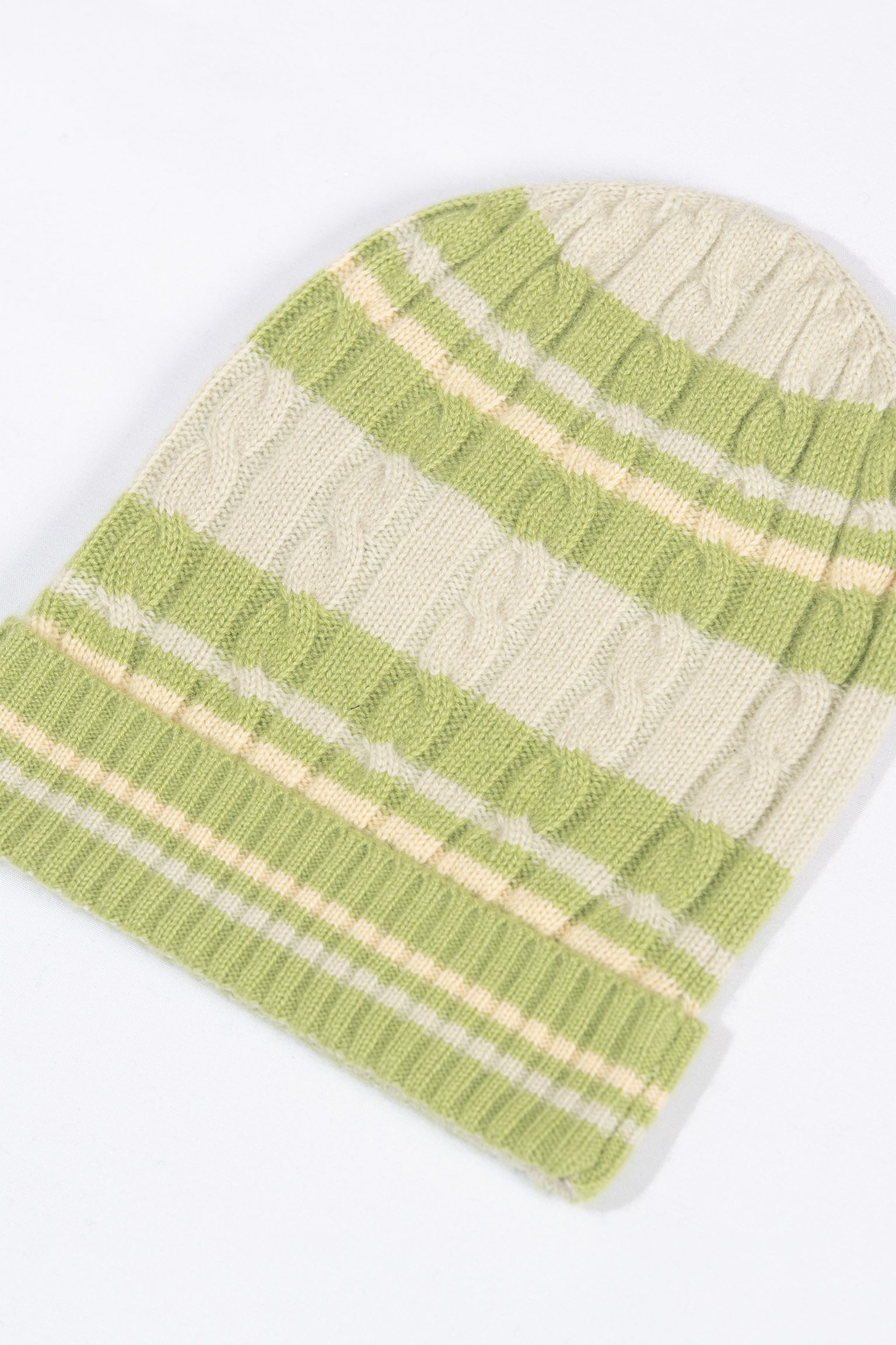 The Lime Check Knit Beanie - Image 2