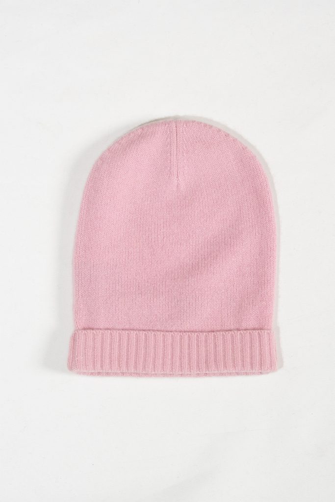 Blush Cloud Ribbed Knit Beanie