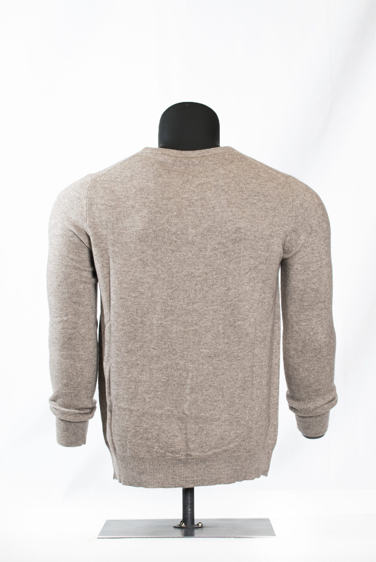 Sandstone Beige Classic Crewneck Sweater - Image 3