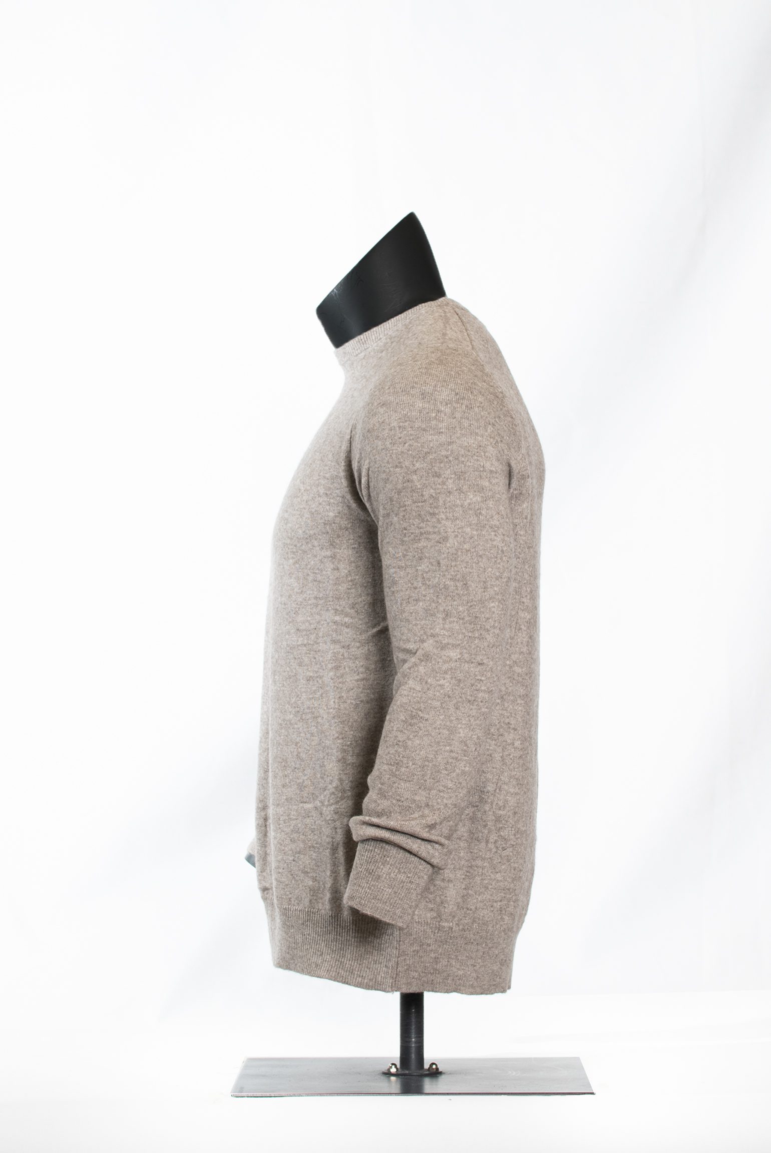 Sandstone Beige Classic Crewneck Sweater - Image 2