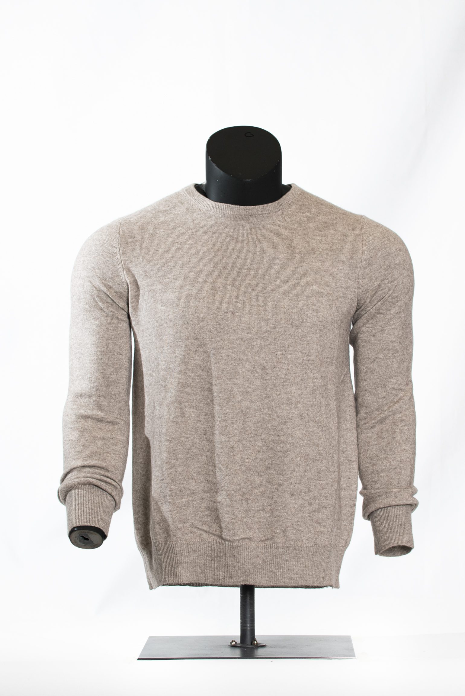 Sandstone Beige Classic Crewneck Sweater