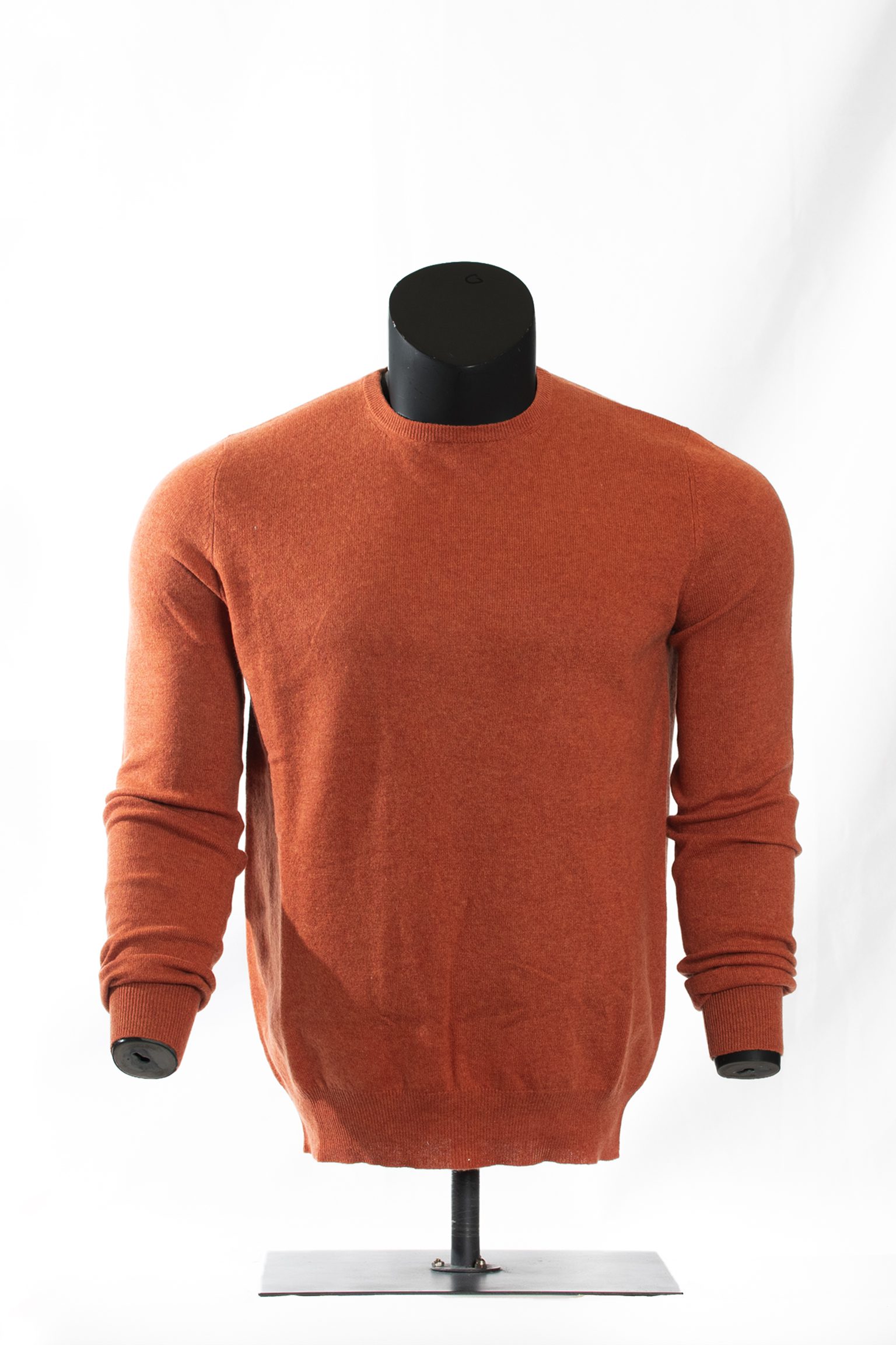Burnt Amber Classic Crewneck Sweater