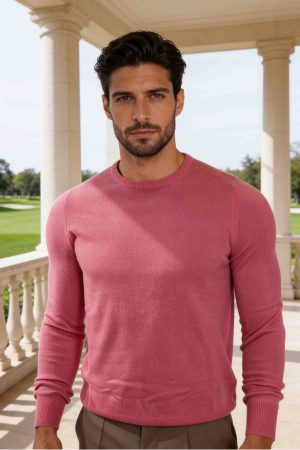 RoseFlex Slim-Fit Crewneck Sweater
