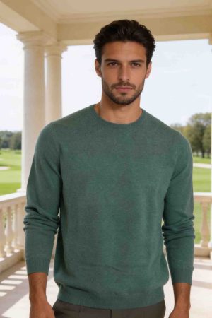 Teal Grove Classic Crewneck Sweater