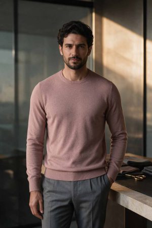 Blush Rose Classic Crewneck Sweater
