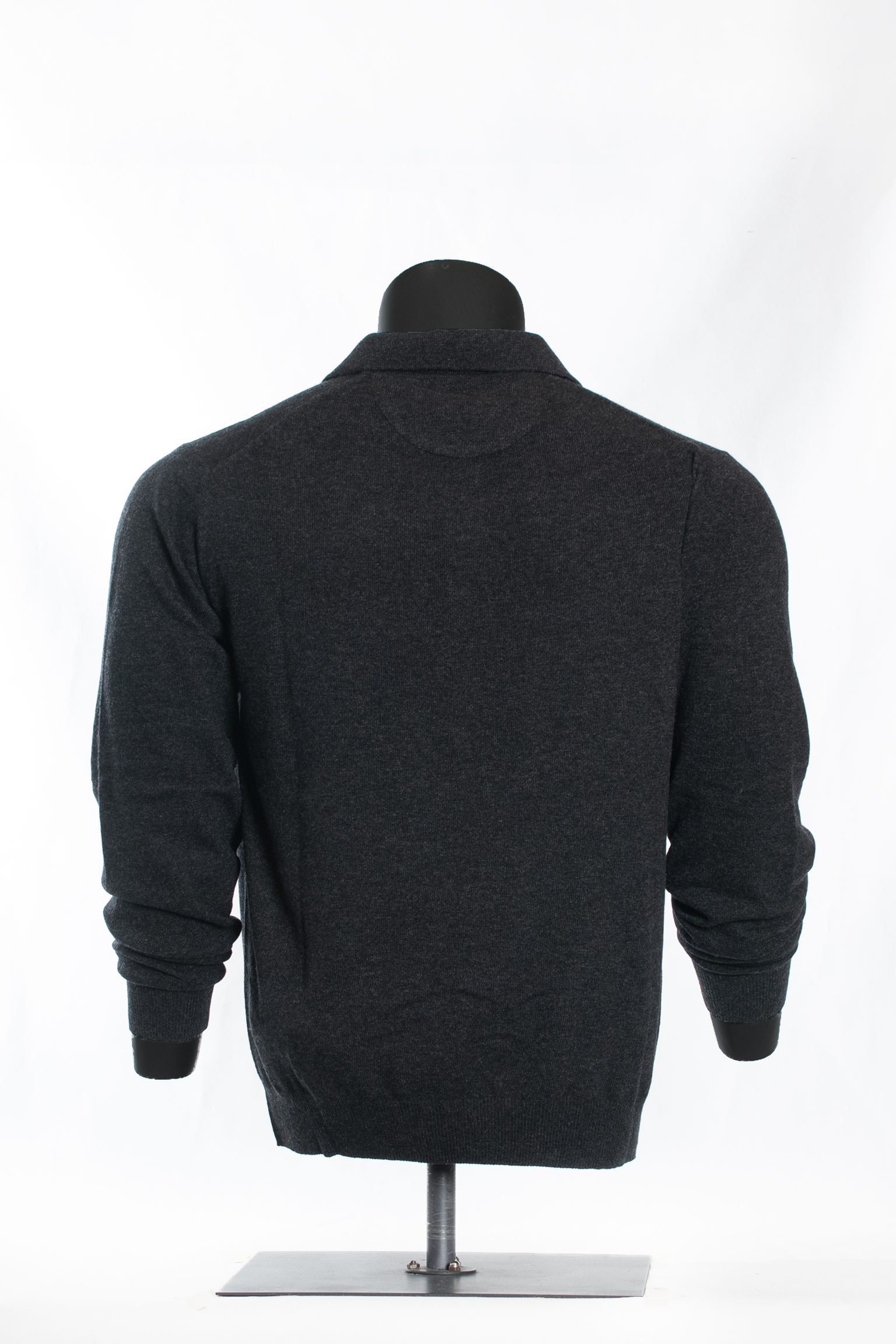 Midnight Luxe Knit Polo Sweater - Image 2