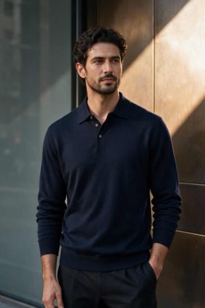 Royal Navy Classic Knit Polo Sweater