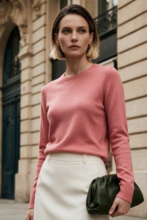 Coral Pink Cashmere Sweater