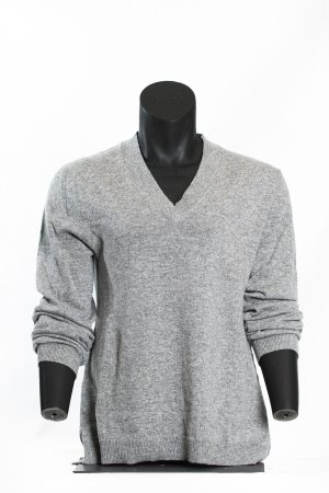 Classic Gray V-Neck Sweater
