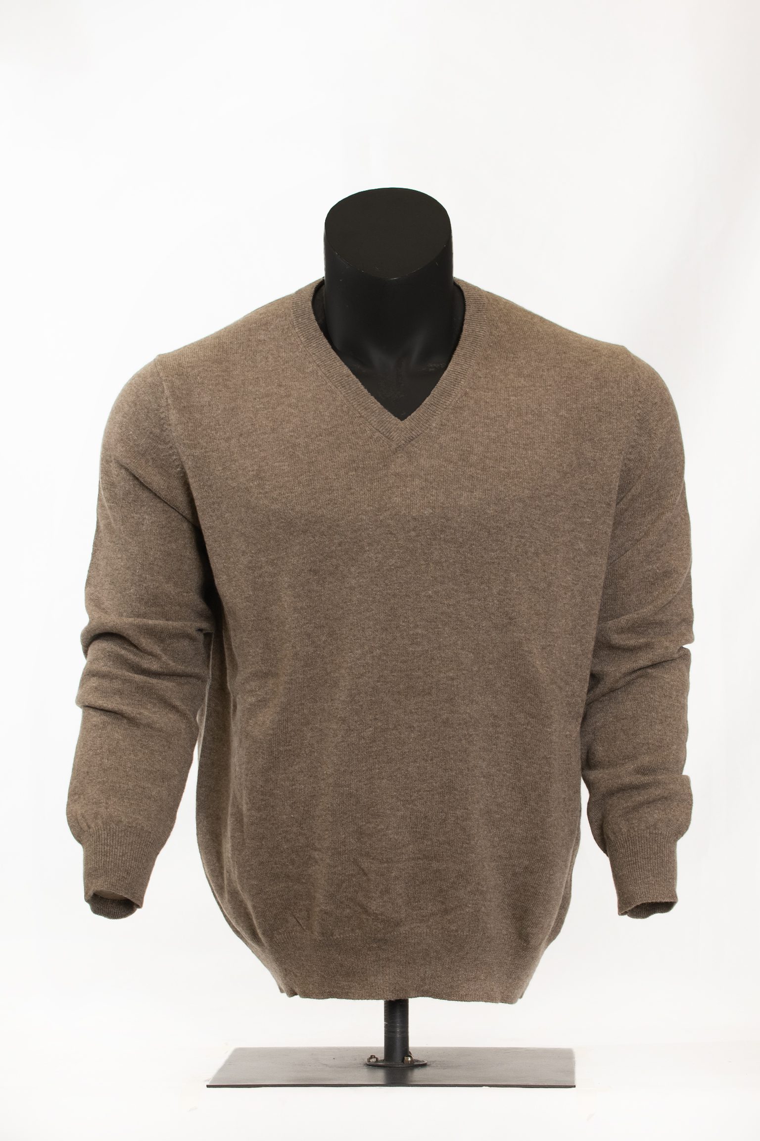 Mocha Luxe V-Neck Knit Sweater