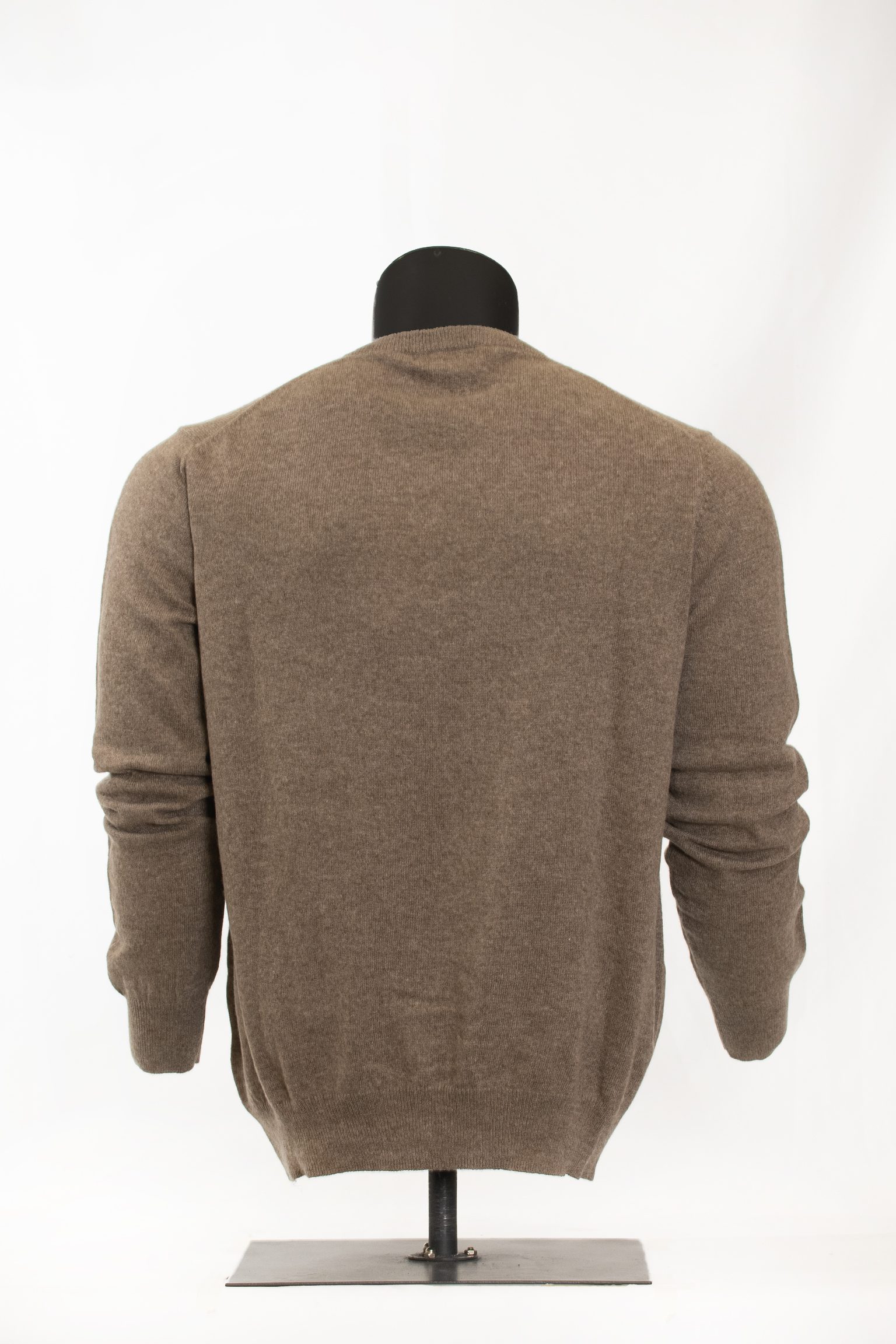 Mocha Luxe V-Neck Knit Sweater - Image 2
