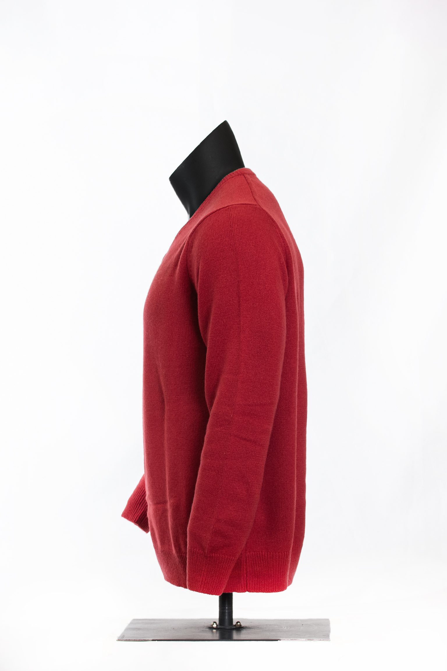 Crimson Edge V-Neck Sweater - Image 3
