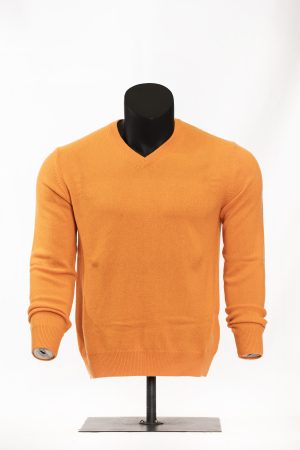Sunset Ember V-Neck Sweater