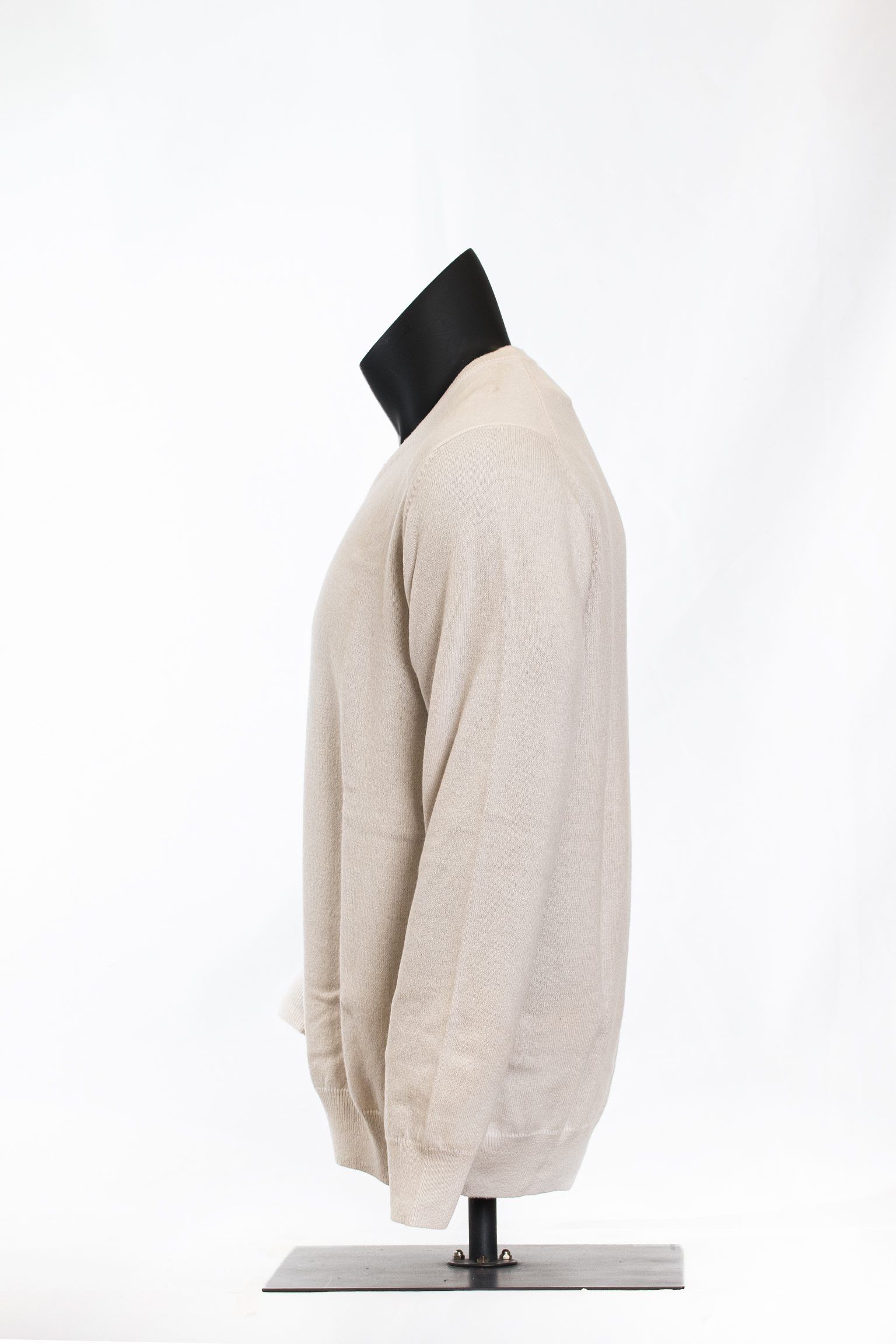 Classic Sandstone V-Neck Sweater - Image 3