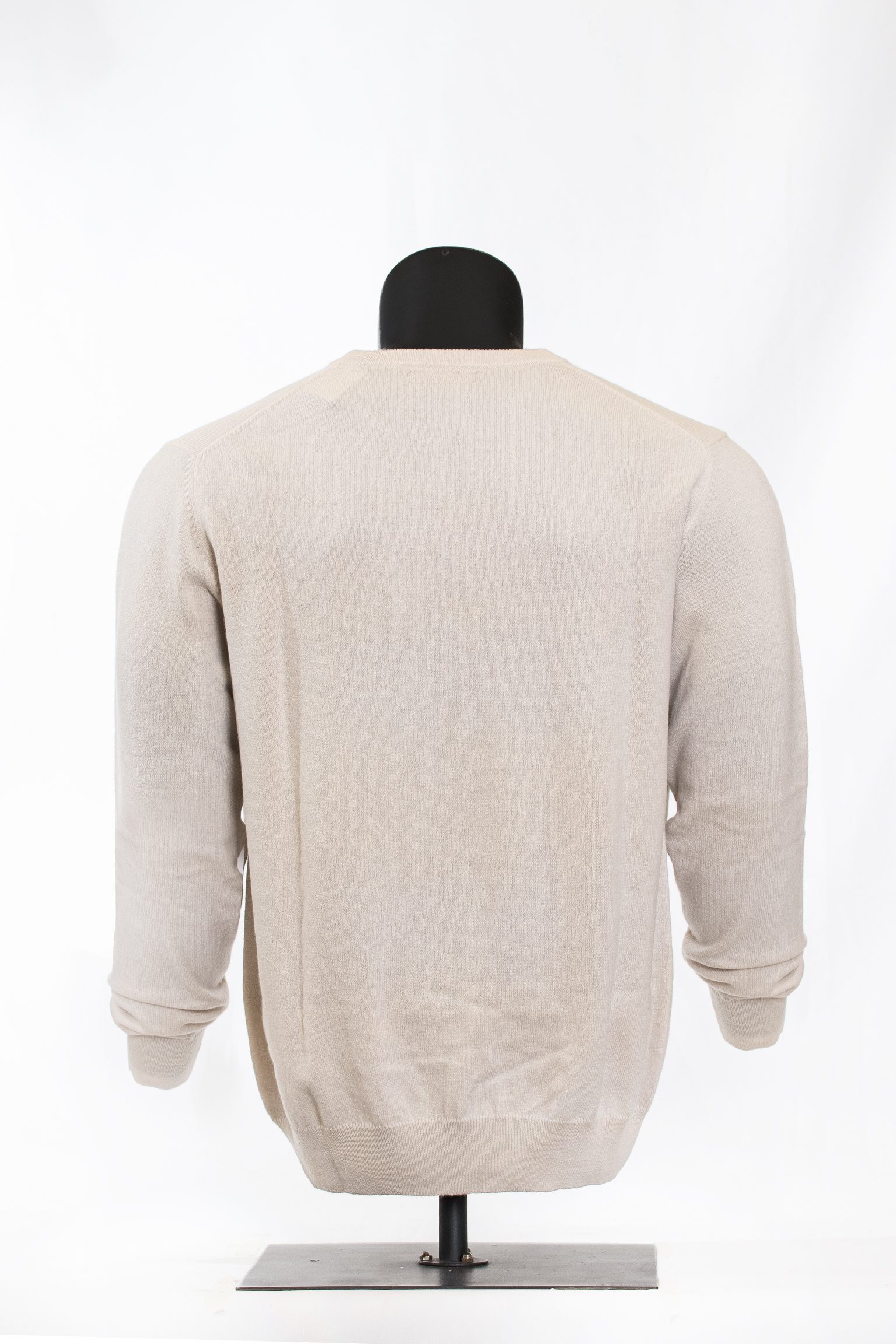 Classic Sandstone V-Neck Sweater - Image 2