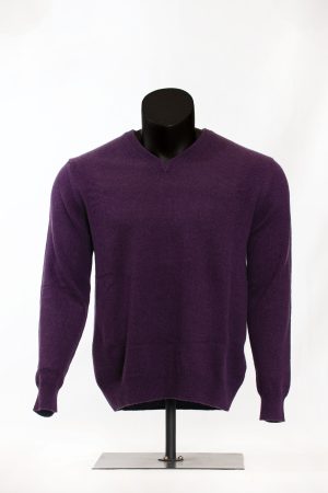 Royal Plum V-Neck Knit
