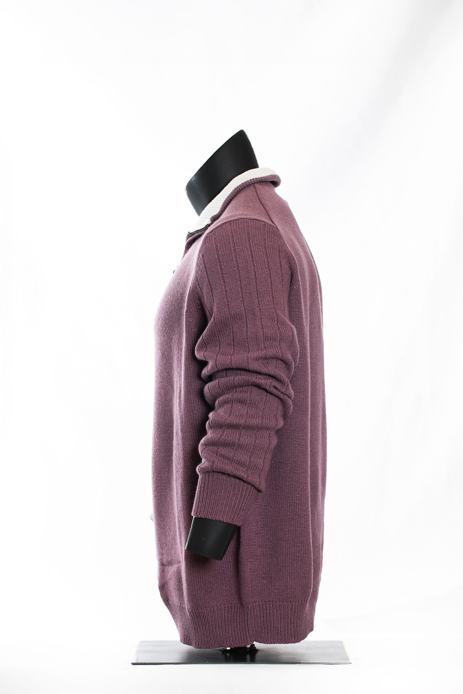 Heritage Rose Quarter-Zip Knit Sweater - Image 3