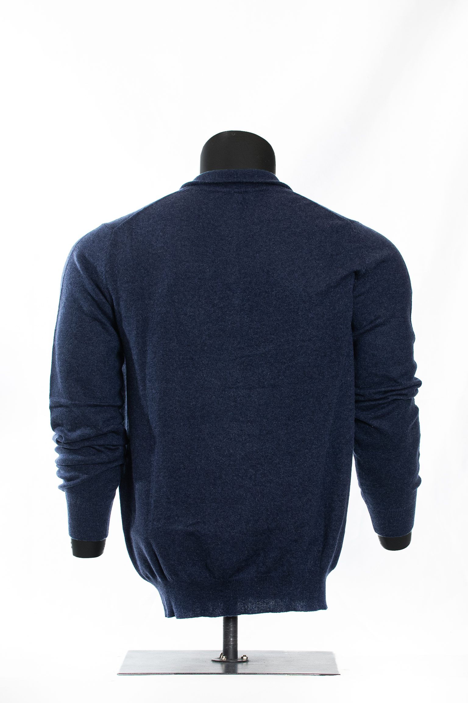 The Indigo Heather Merino-Zip Pullover - Image 2