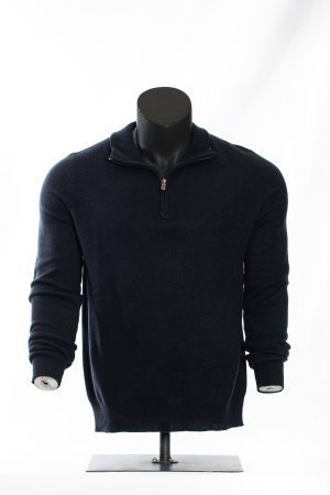 The Midnight Navy Merino-Zip Pullover