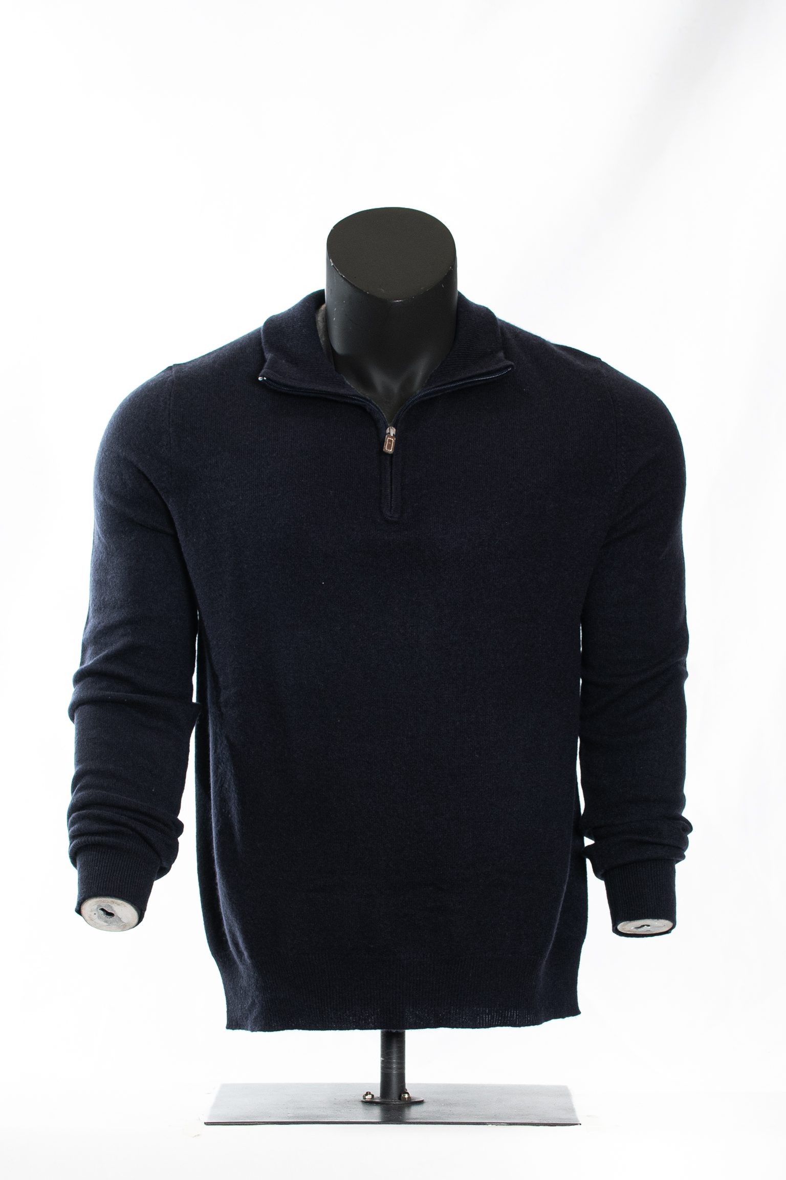 The Midnight Navy Merino-Zip Pullover