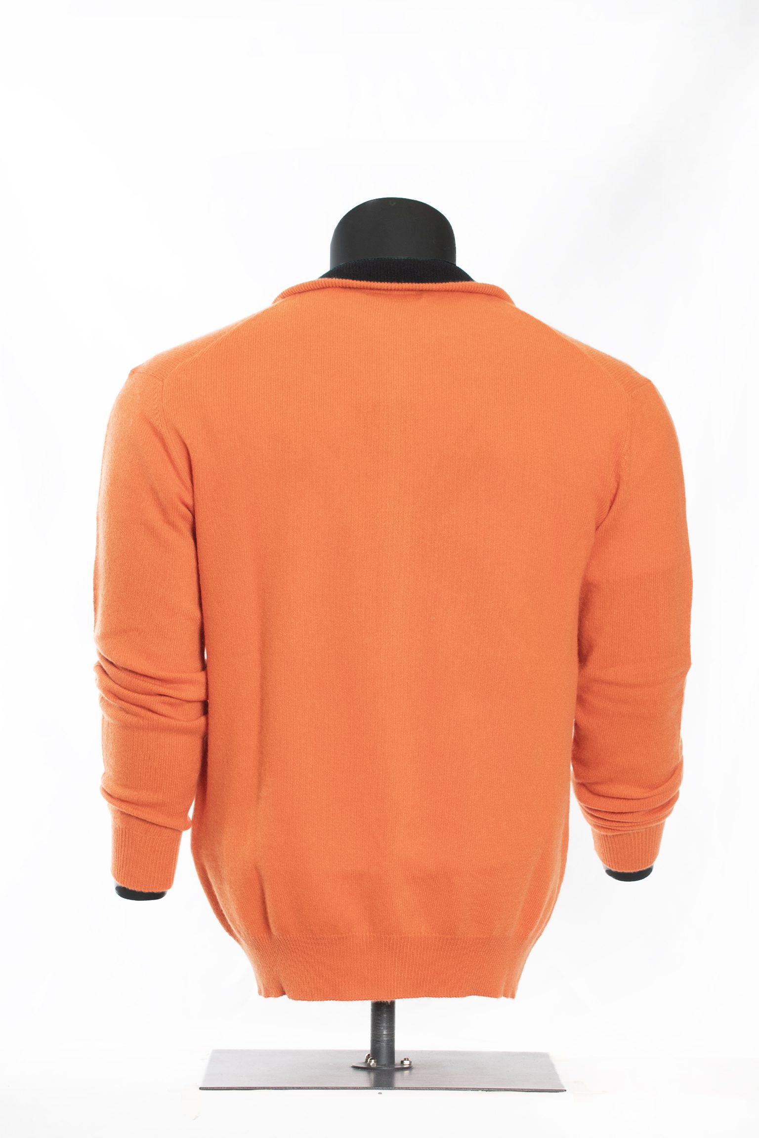 The Heritage Orange Full-Zip Merino Cardigan - Image 3