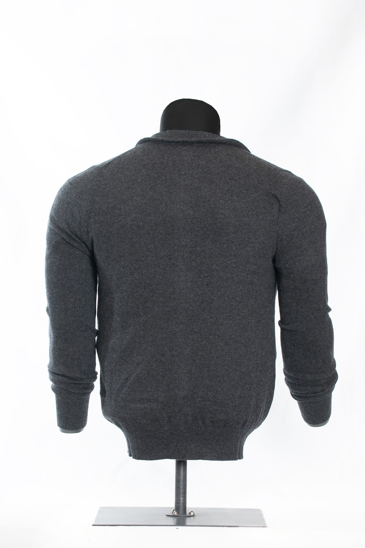 The Charcoal Heather Full-Zip Merino Cardigan - Image 3