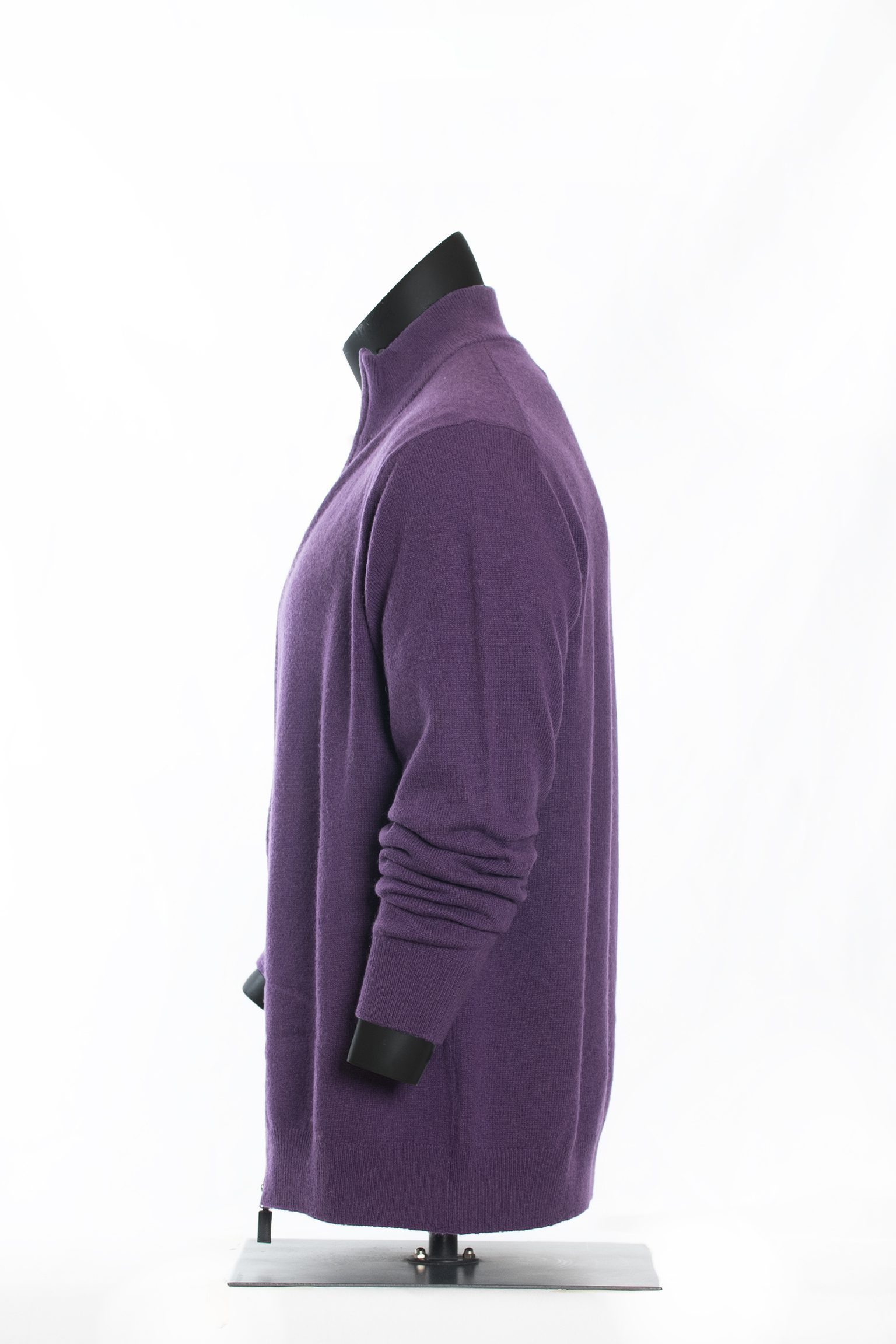The Royal Amethyst Full-Zip Merino Cardigan - Image 4