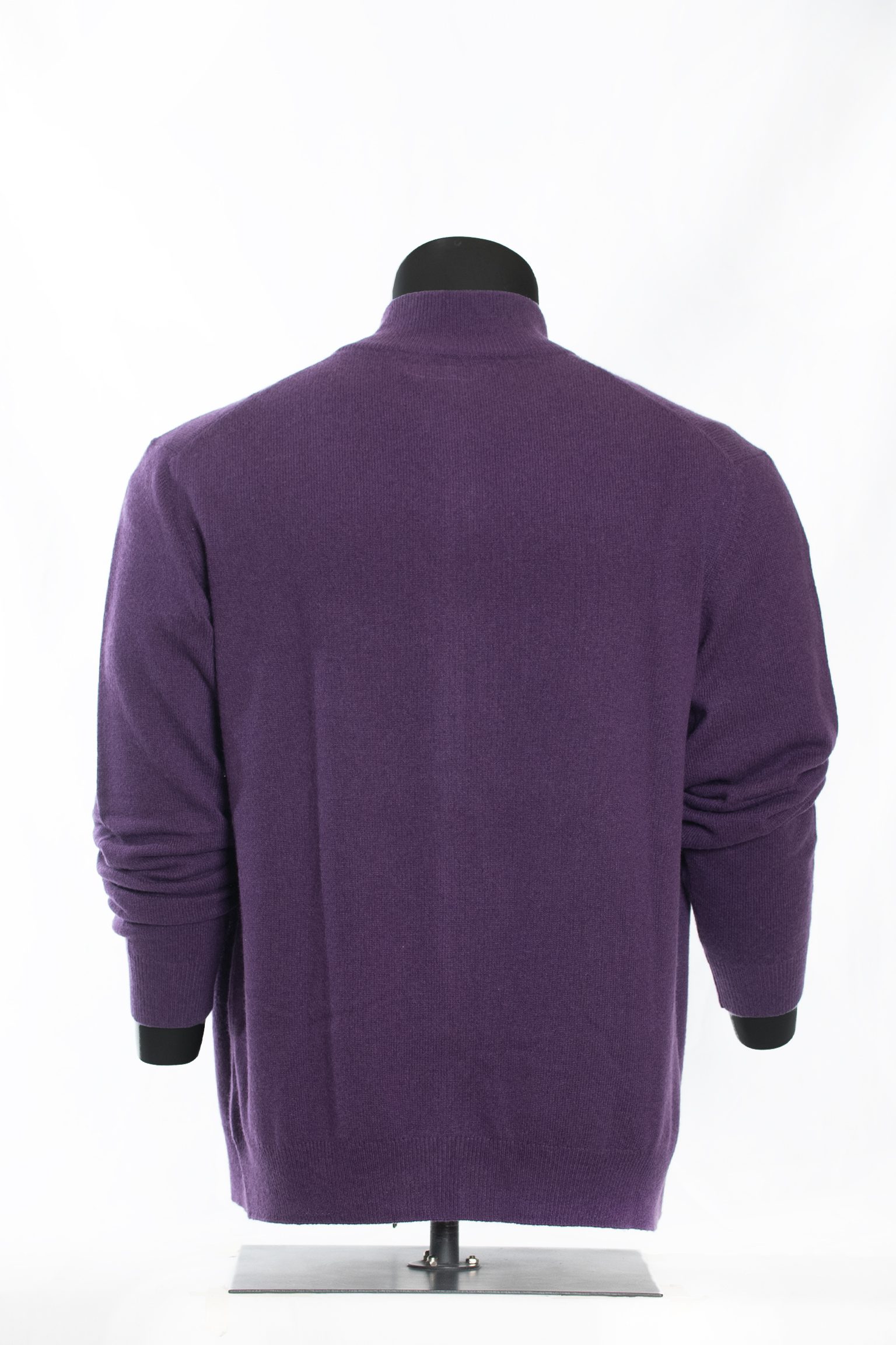 The Royal Amethyst Full-Zip Merino Cardigan - Image 3