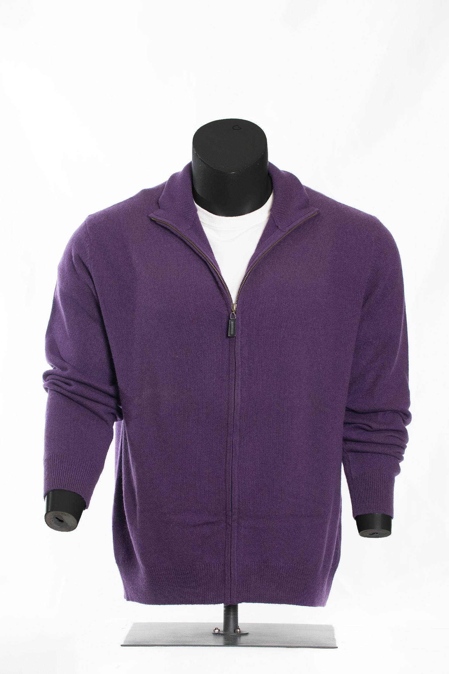 The Royal Amethyst Full-Zip Merino Cardigan - Image 2