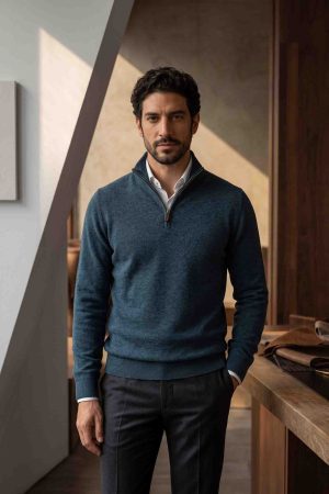 Emerald Ridge Quarter-Zip Knit Sweater