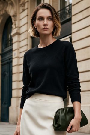 Midnight Essential Classic Knit Sweater