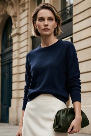 Midnight Navy Essential Knit Sweater