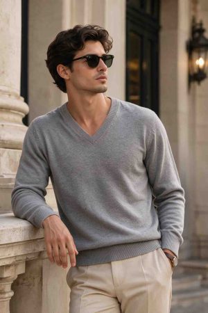 Silver Mist V-Neck Essential